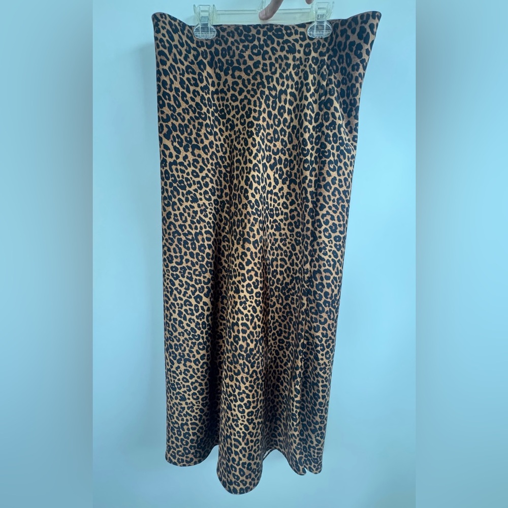 Leopard Print Midi Skirt